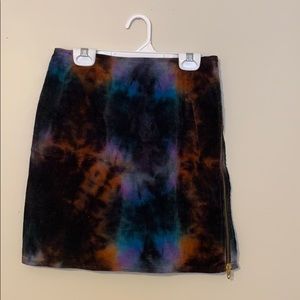 vintage corduroy tie dye skirt